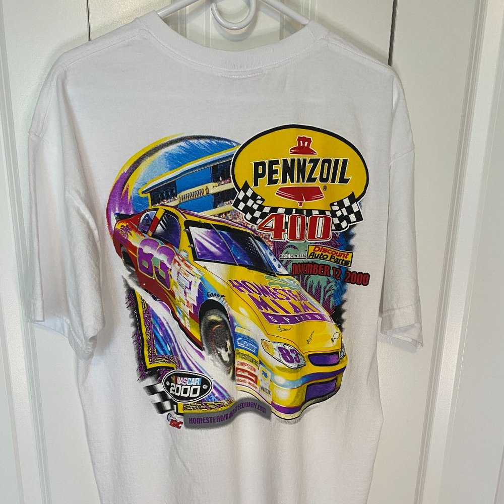 Vintage Pennzoil NASCAR Novelty Graphic T-shirt XL